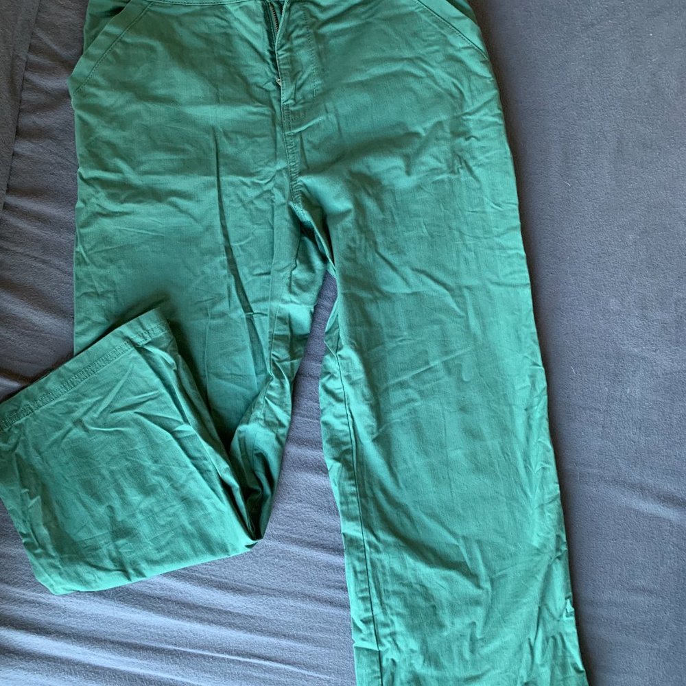 Pact Mallard Wide Leg Crop: teal